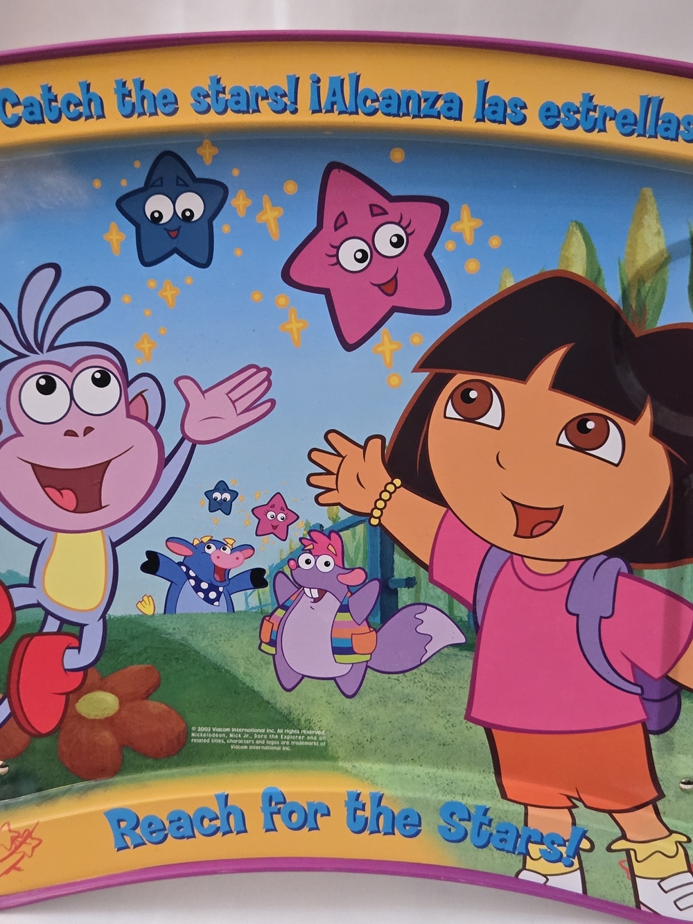 Dora the Explorer Pink Kids Activity Tray - Reach for the Stars